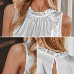 Womens Tank Tops Dressy Casual Mock Neck Sleeveless Blouses Fashion Shirts for Work - Nadorine (Us Only)