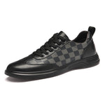 Gianni Checkered Leather Sneakers