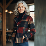 Sage | Classic Check Wool Jacket