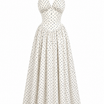 Holly Wright | Polka Dot Halter Maxi Dress For Women