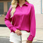 Nadorine Business Casual Satin Long Sleeve Shirts for Women Elegant Office Work Dressy 2026 | Under $40