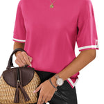 Nadorine Knit Short Sleeve Tops