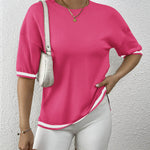Nadorine Knit Short Sleeve Tops