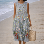 Cara | Midi dress with wildflowers