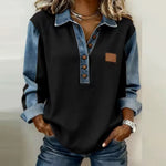 Voxanne | Denim Collar Pullover