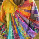 Arlette | Vibrant Sunburst Patchwork Hoodie