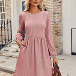 Nadorine Women's Casual Knit Sweater Dress with Pockets