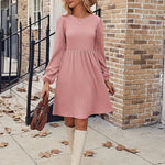 Nadorine Women's Casual Knit Sweater Dress with Pockets