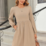 Nadorine Women's Casual Knit Sweater Dress with Pockets