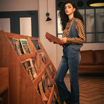 Stretch Flared Denim Trousers