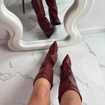 ELOISE��� - Burgundy Leather Boots