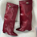 ELOISE��� - Burgundy Leather Boots
