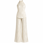 Imogen Rafferty | Pleated Halter Two-Piece Set For Women