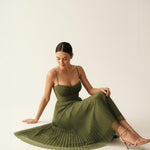 Isabella Moretti | Pleated Midi Dress For Women