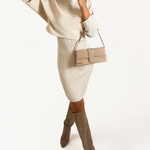 Isabella Moretti | Ribbed Knit Midi Set For Women