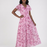 Ismeria™ | Floral Chiffon Maxi Dress