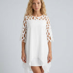 Ava Harrington | Mesh Sleeve Cape Mini Dress For Women