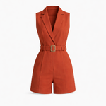 Sophia Kingston | Belted Sleeveless Playsuit For Women