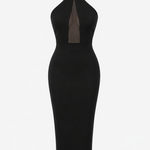 Jade Kingston | Halter Neck Midi Cocktail Dress For Women