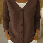 Laverne™ | Quilted Button-Front Cardigan