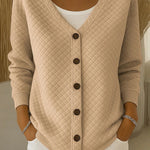 Laverne | Quilted Button Front Cardigan