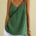 Isla | Spaghetti Strap Linen Top