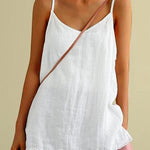 Isla | Spaghetti Strap Linen Top