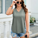 Casual Hollow Design Crew Neck Loose Tank Top (US Only)