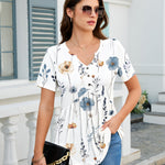 Boho Loose Basic V-Neck T-Shirt (US Only)
