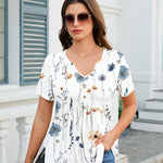 Boho Loose Basic V-Neck T-Shirt (US Only)