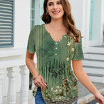 Boho Loose Basic V-Neck T-Shirt (US Only)