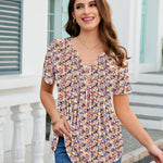 Boho Loose Basic V-Neck T-Shirt (US Only)
