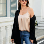 Smooth Silk Satin Spaghetti Strap Camisole Tank Tops (US Only)