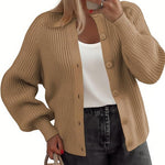 Essential Comfy Crew Neck Knit Cardigan (US Only)