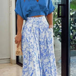 Camille Laurent | Floral Wide-Leg Set For Women