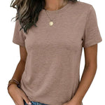 Casual Summer Basic Crewneck Tee (US Only)