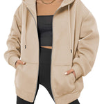 Nadorine Women's Oversized Zip Up Hoodies