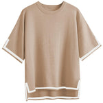 Nadorine Knit Short Sleeve Tops