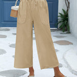 Nadorine Cotton Linen Pants Wide Leg Long Palazzo Pants