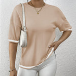 Nadorine Knit Short Sleeve Tops
