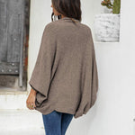Nadorine Open Front Oversized Batwing Sleeve Knit Cardigan