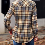 Long/Roll Up Sleeve Cotton Plaid Shirts - Nadorine (Us Only)