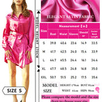 Long Sleeve Satin Shirt Dress - Nadorine (Us Only)