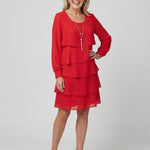 Kirax | Clean Layered Knee Length Dress