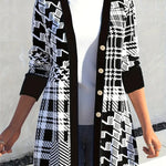 Amelia | Sleek Geo-Print Cardigan