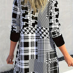 Amelia | Sleek Geo-Print Cardigan