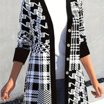 Zoe | Sleek Geo-Print Cardigan