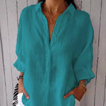 Casual Back Slit Tie Design Beach Shirt