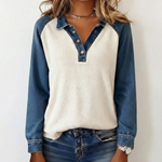 Thalía | Denim Detail Top