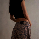 Leilani Monroe | Leopard Print Barrel Jeans For Women